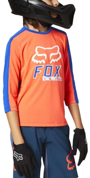 Fox YOUTH RANGER DR 3/4 JERSEY - Atomic Orange