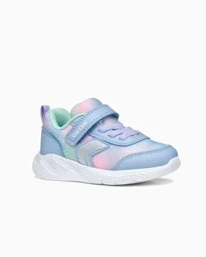 Geox Sprintye Baby Girl Trainers in Sky/Multi