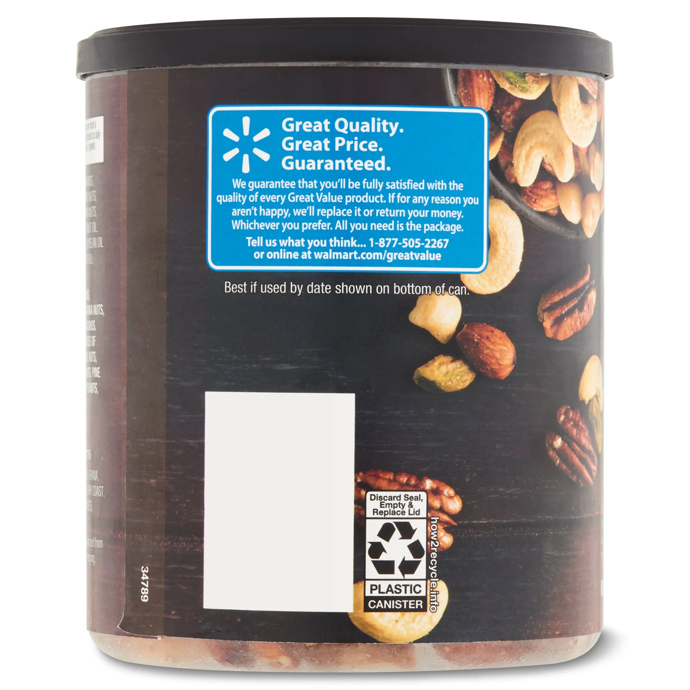 Great Value Lightly Salted, Deluxe Mixed Nuts, 15.25 oz Free & Fast Shipping