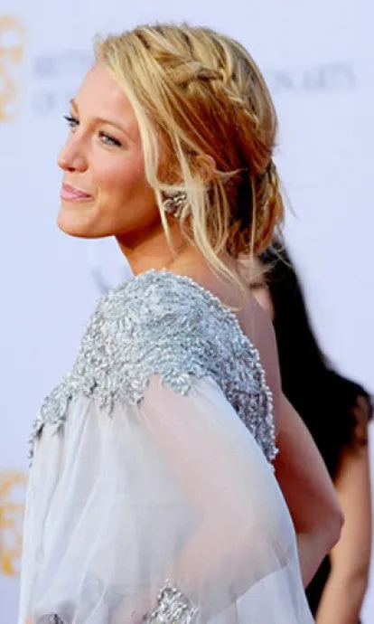 Grey Blake Lively One Shoulder Dress Best Prom Red Carpet Evening formal Dress BAFTA