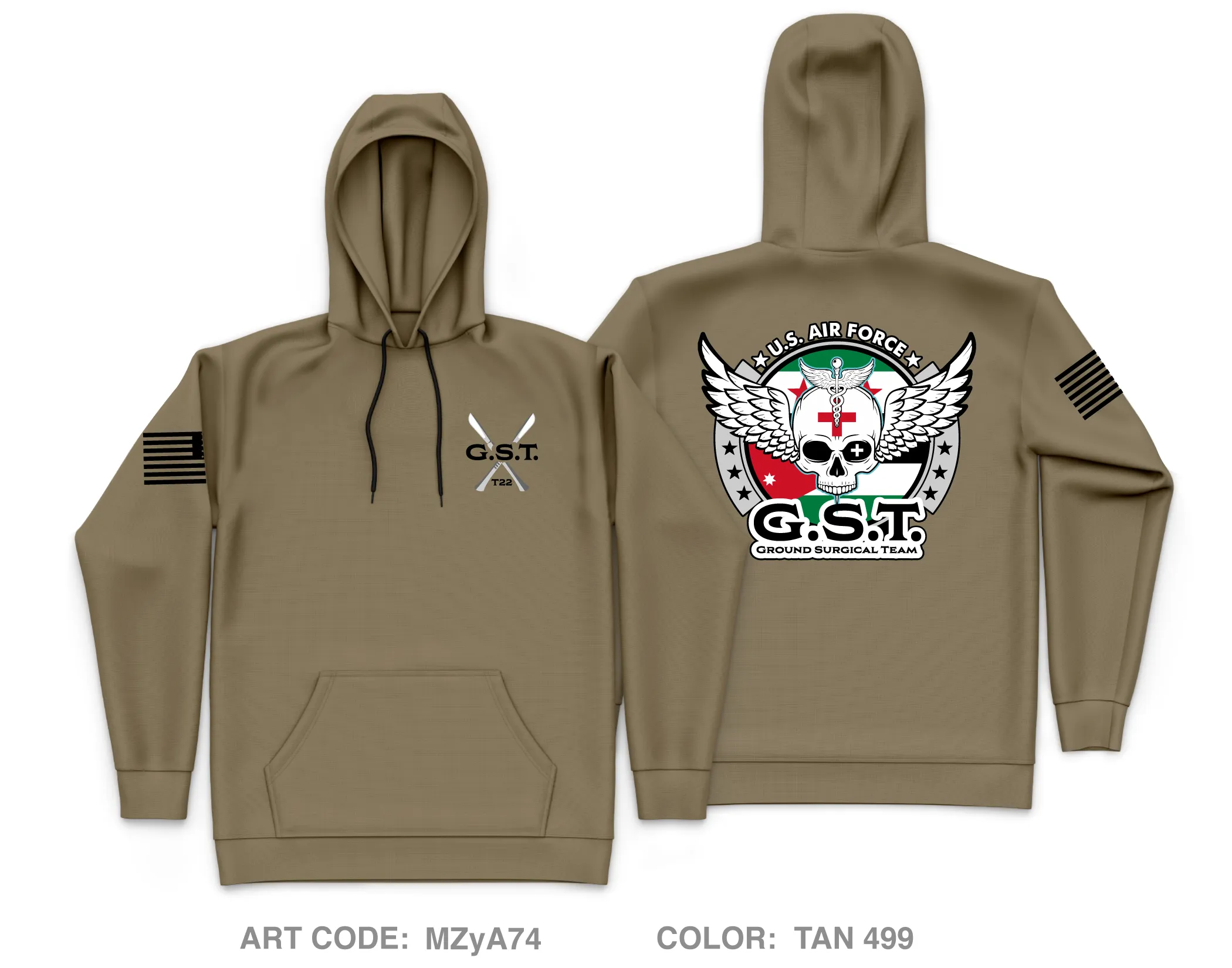 Ground Surgical Team Core Men's Hooded Performance Sweatshirt - MZyA74