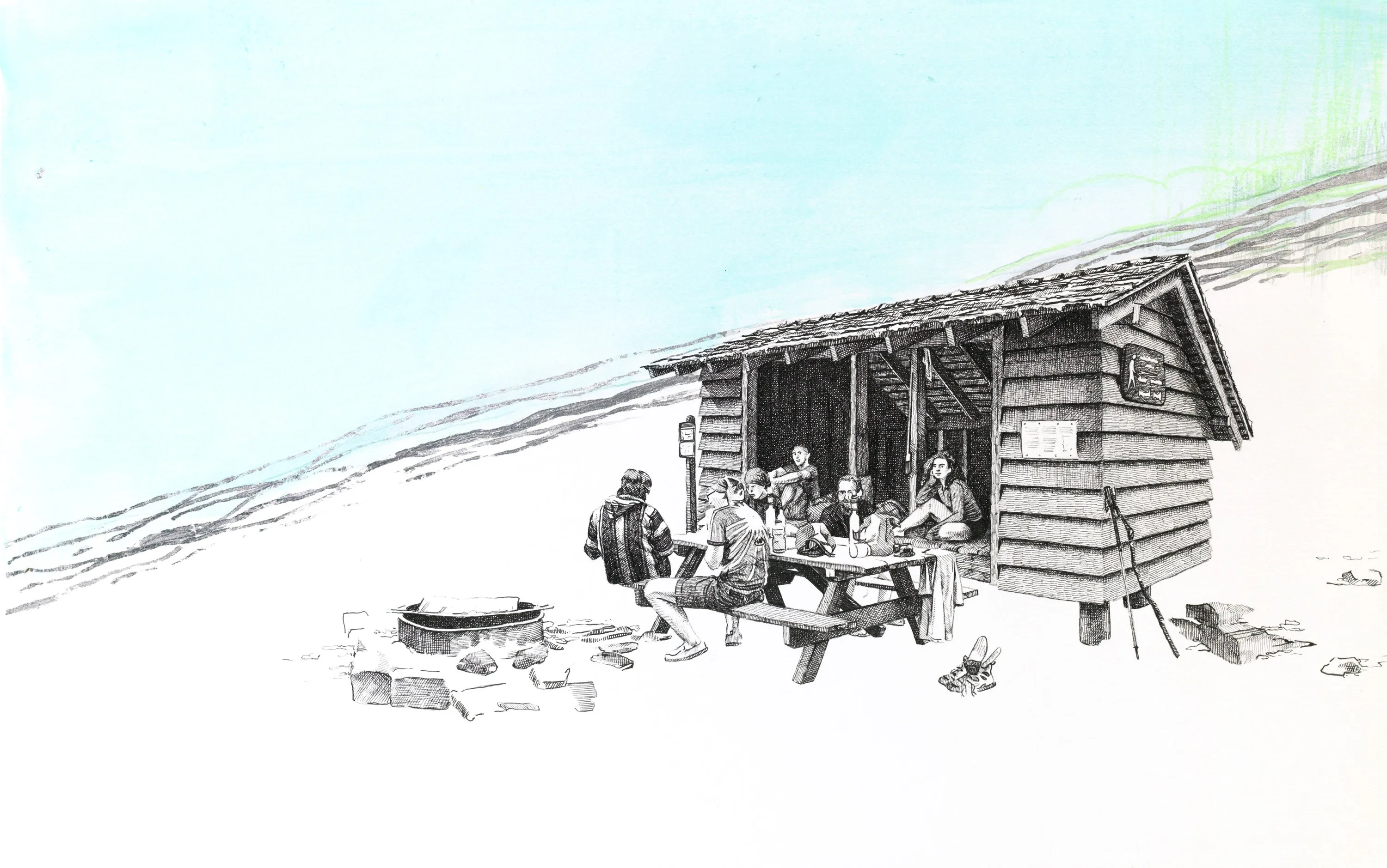 Harpers Creek Shelter, Virginia, [ 37.85619, -79.0005 ]