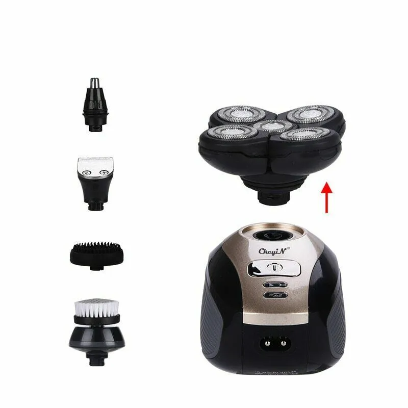 Head Shaver Electric Bald Trimmer Beard Rechargeable Rotary Razor