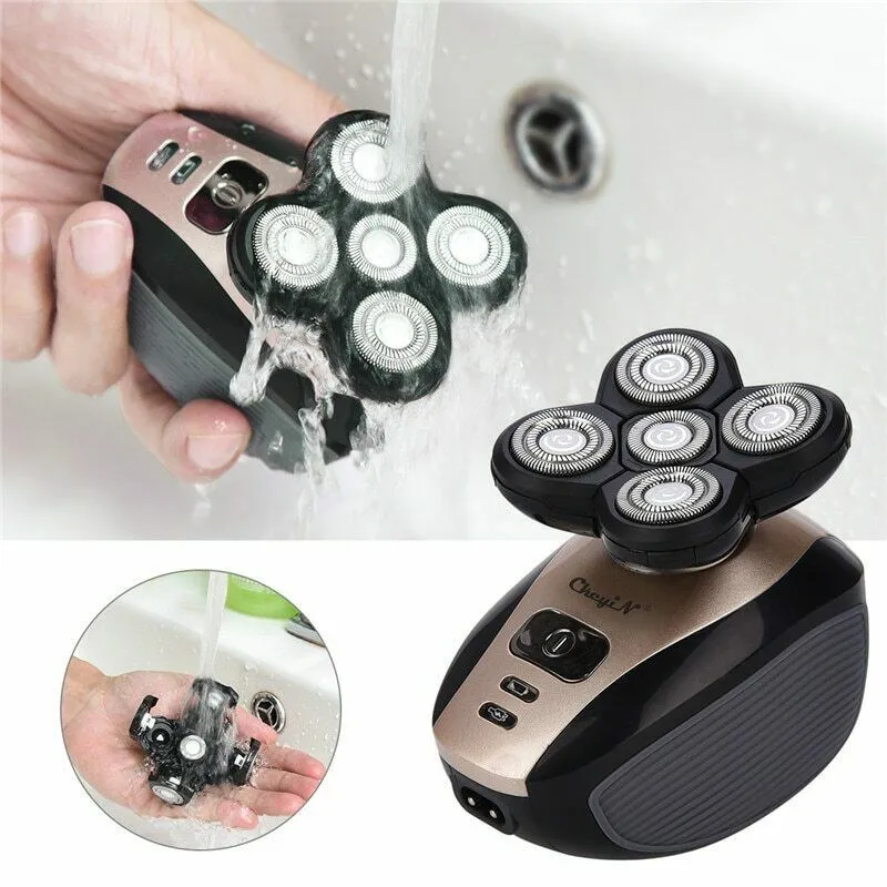 Head Shaver Electric Bald Trimmer Beard Rechargeable Rotary Razor