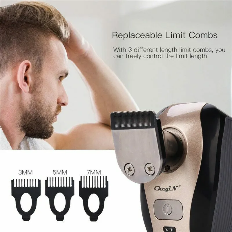 Head Shaver Electric Bald Trimmer Beard Rechargeable Rotary Razor