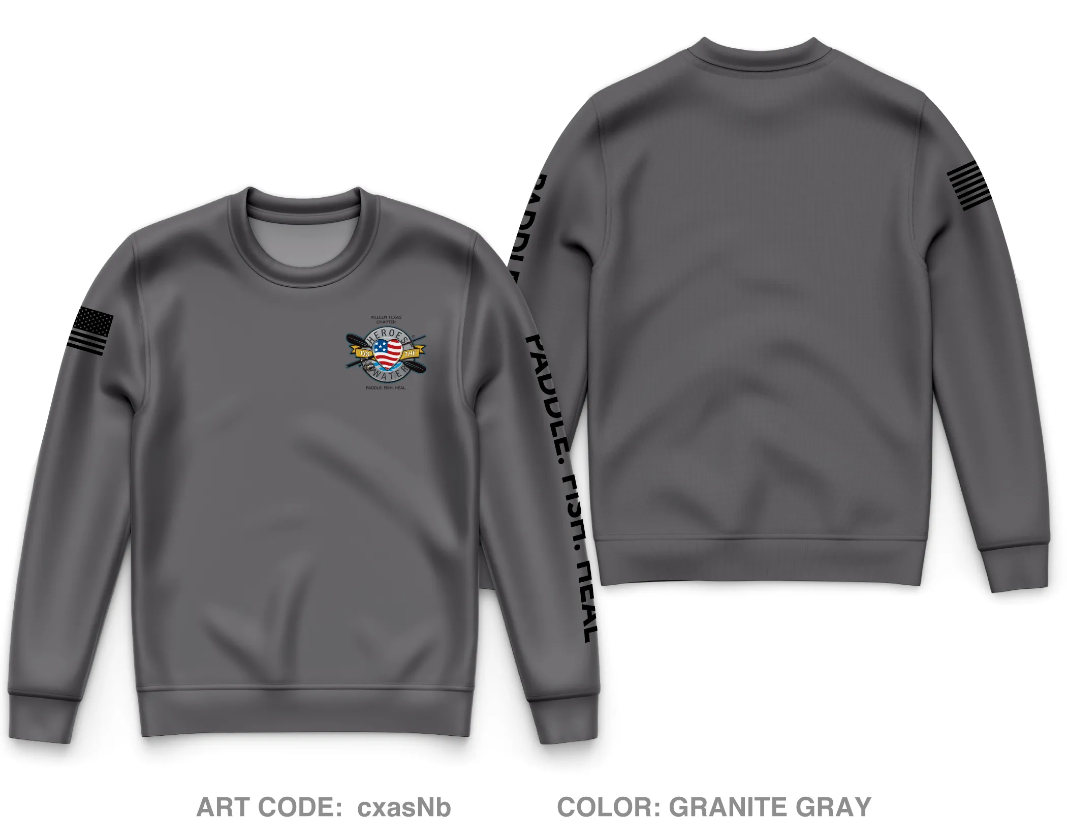 Heroes on the Water: Killeen Core Men's Crewneck Performance Sweatshirt - cxasNb
