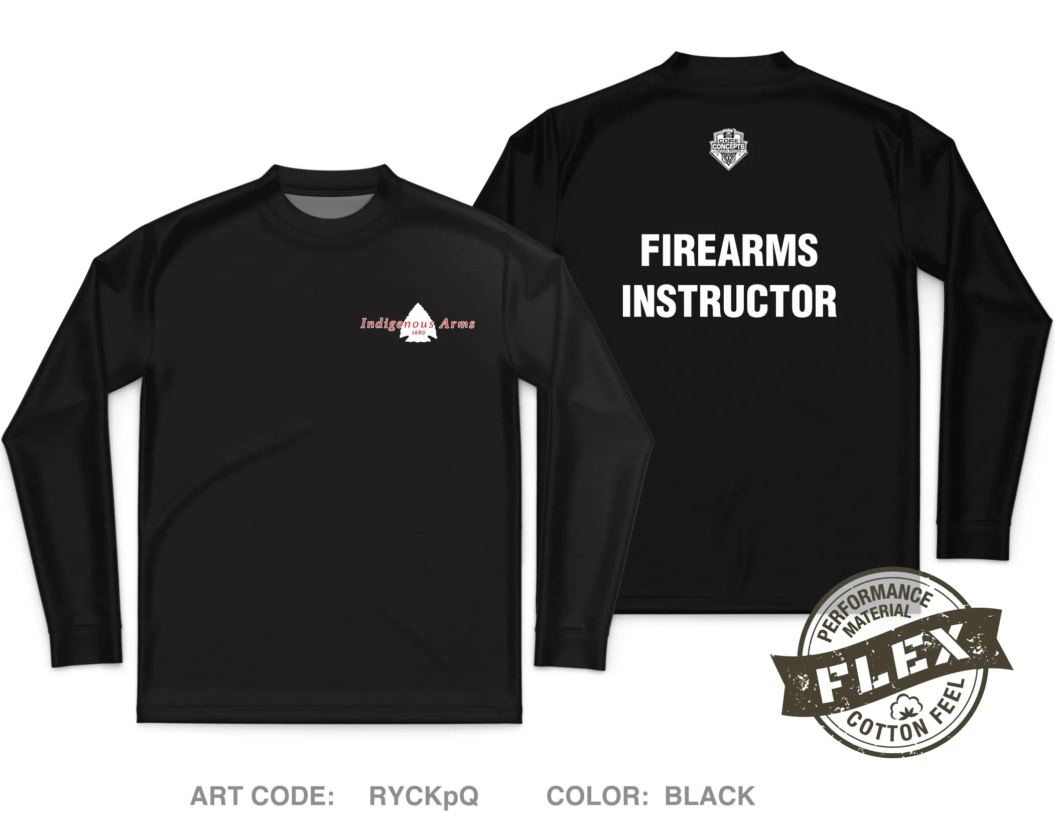 Indigenous Arms 1680 Training Core Men's LS Flex Performance Tee - RYCKpQ