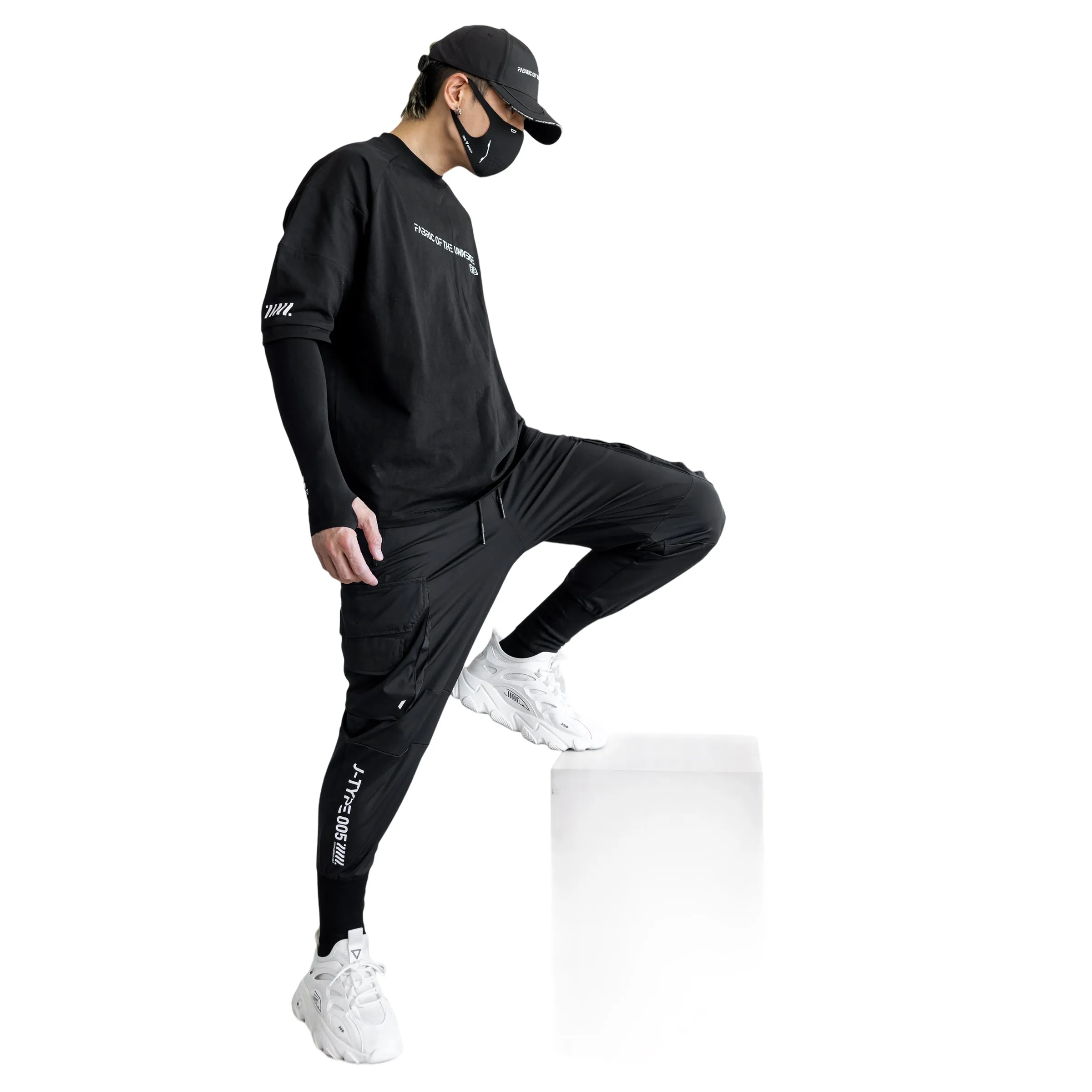 J-Type 005 Black Athletic Joggers