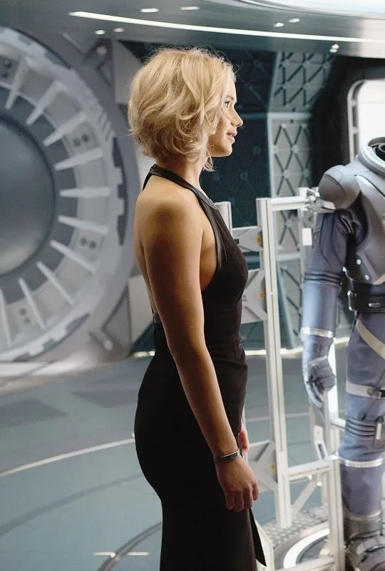 Jennifer Lawrence Movie passengers Black Form fitting Backless Party Dress Online