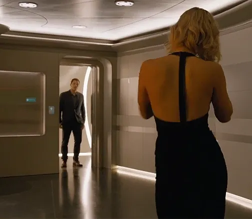Jennifer Lawrence Movie passengers Black Form fitting Backless Party Dress Online