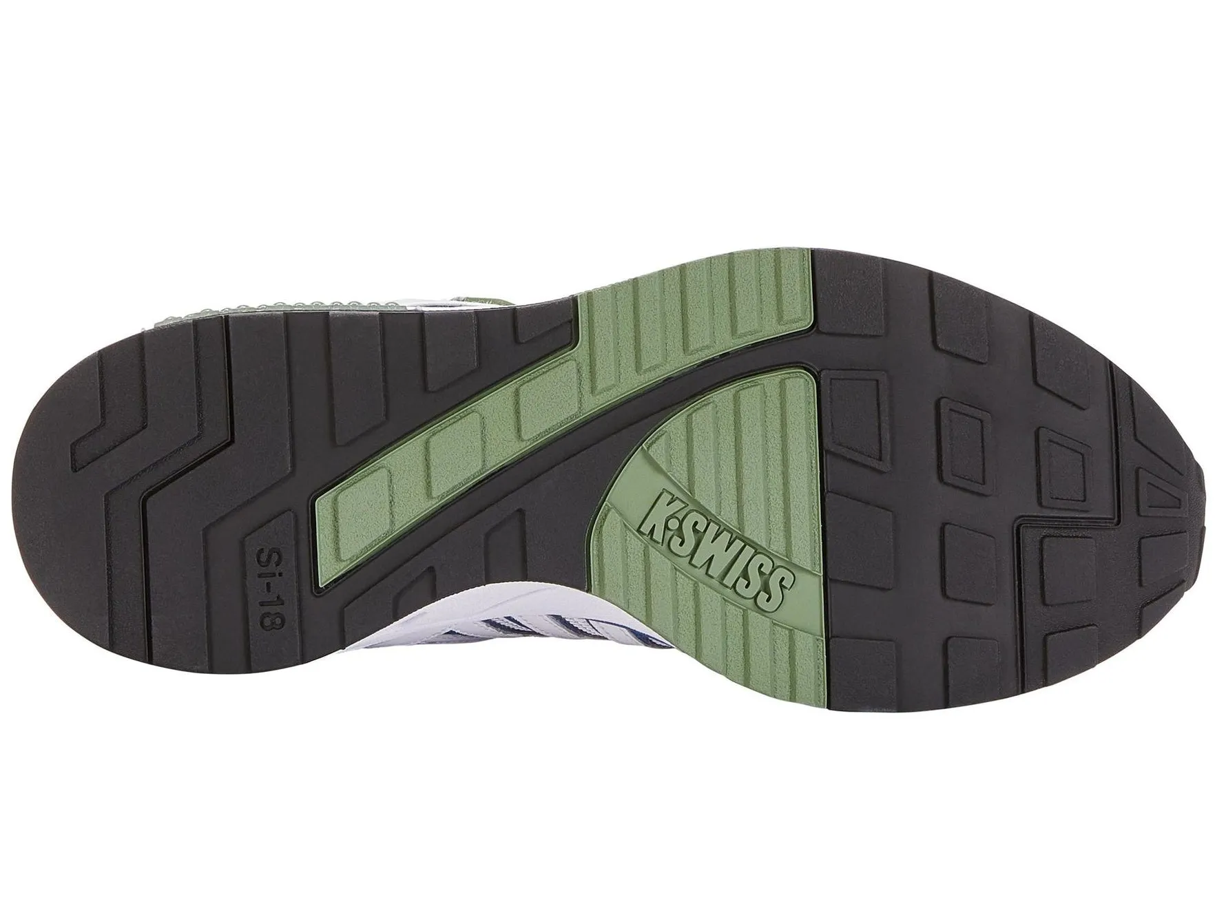 K-Swiss Men Si-18 Rannell Court Shoes in White/Vallarta Blue/Loden Frost
