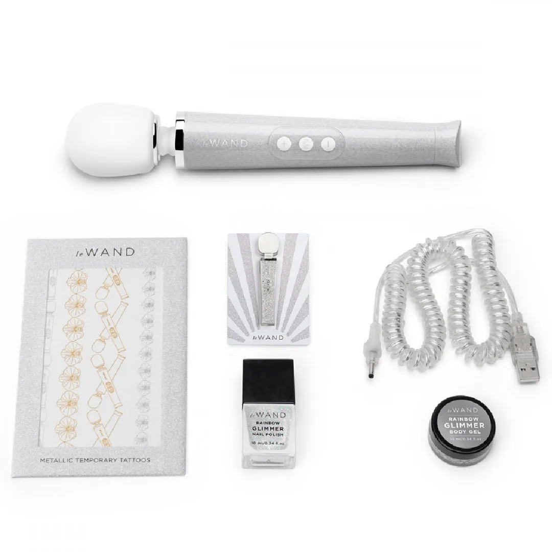Le Wand All That Glimmers Wand Vibrator  - White