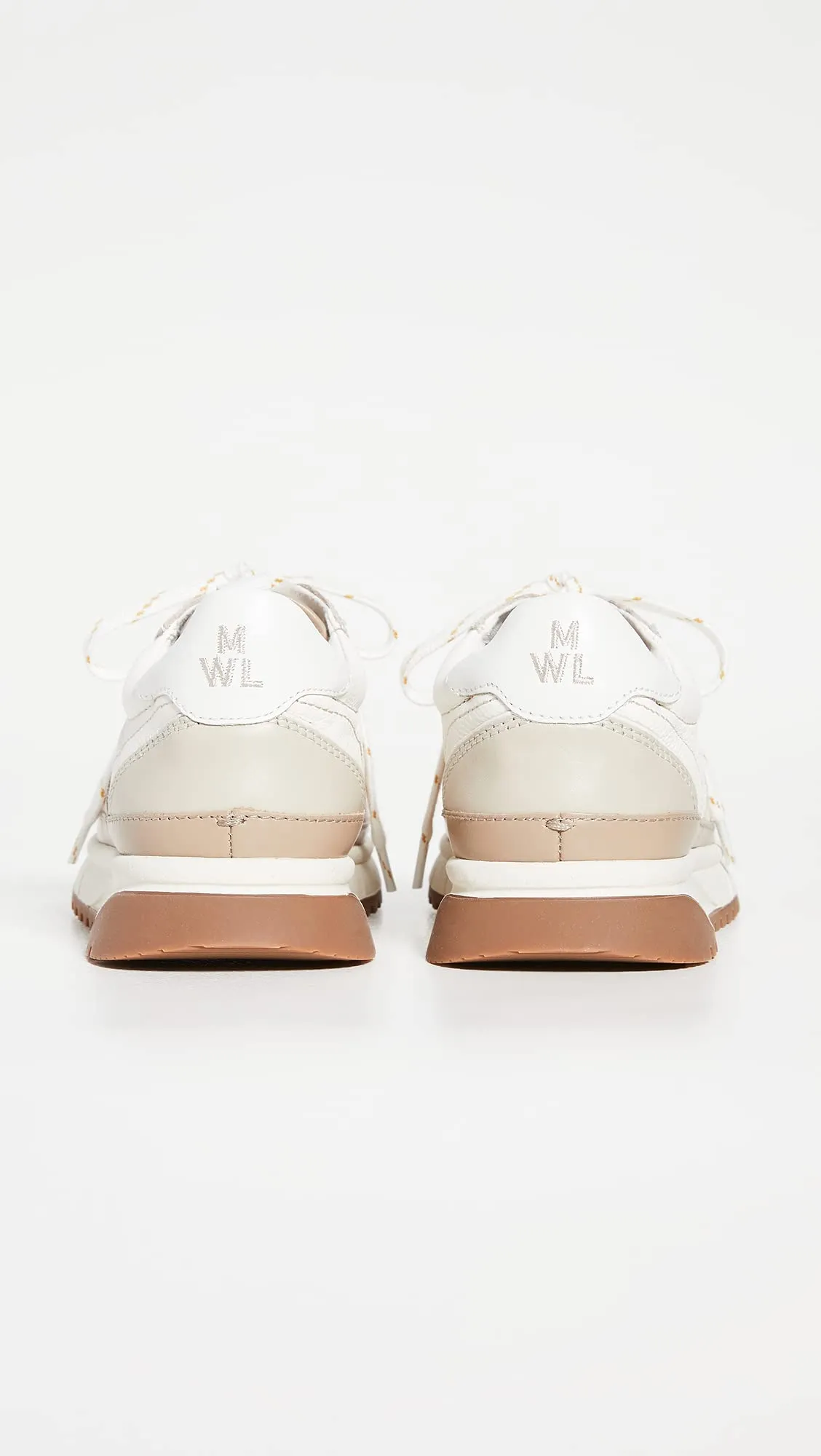 Madewell Women's Kickoff Trainer Sneakers in Neutral Colorblock Leather, Antique Cream Multi, 5.5 Medium US