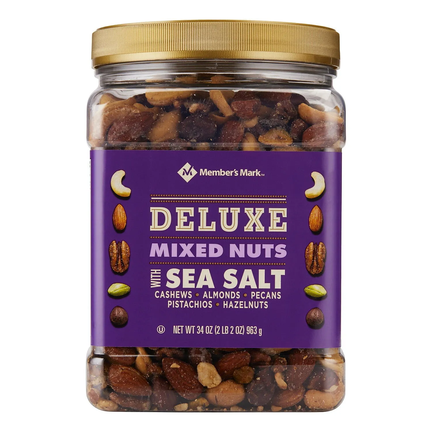 Member's Mark Deluxe Mixed Nuts with Sea Salt 34 oz EXP MAY 2023 - FREE SHIPPING