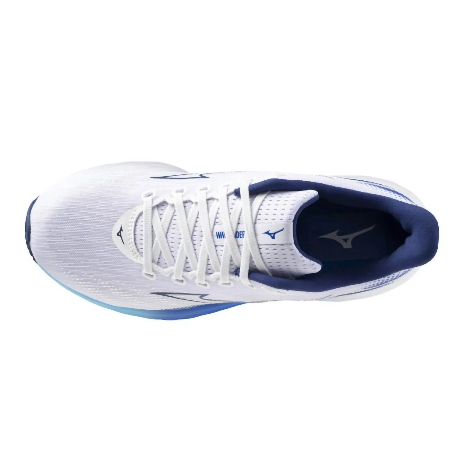 Men's Wave Rider 28 Shoes In White-Estate Blue