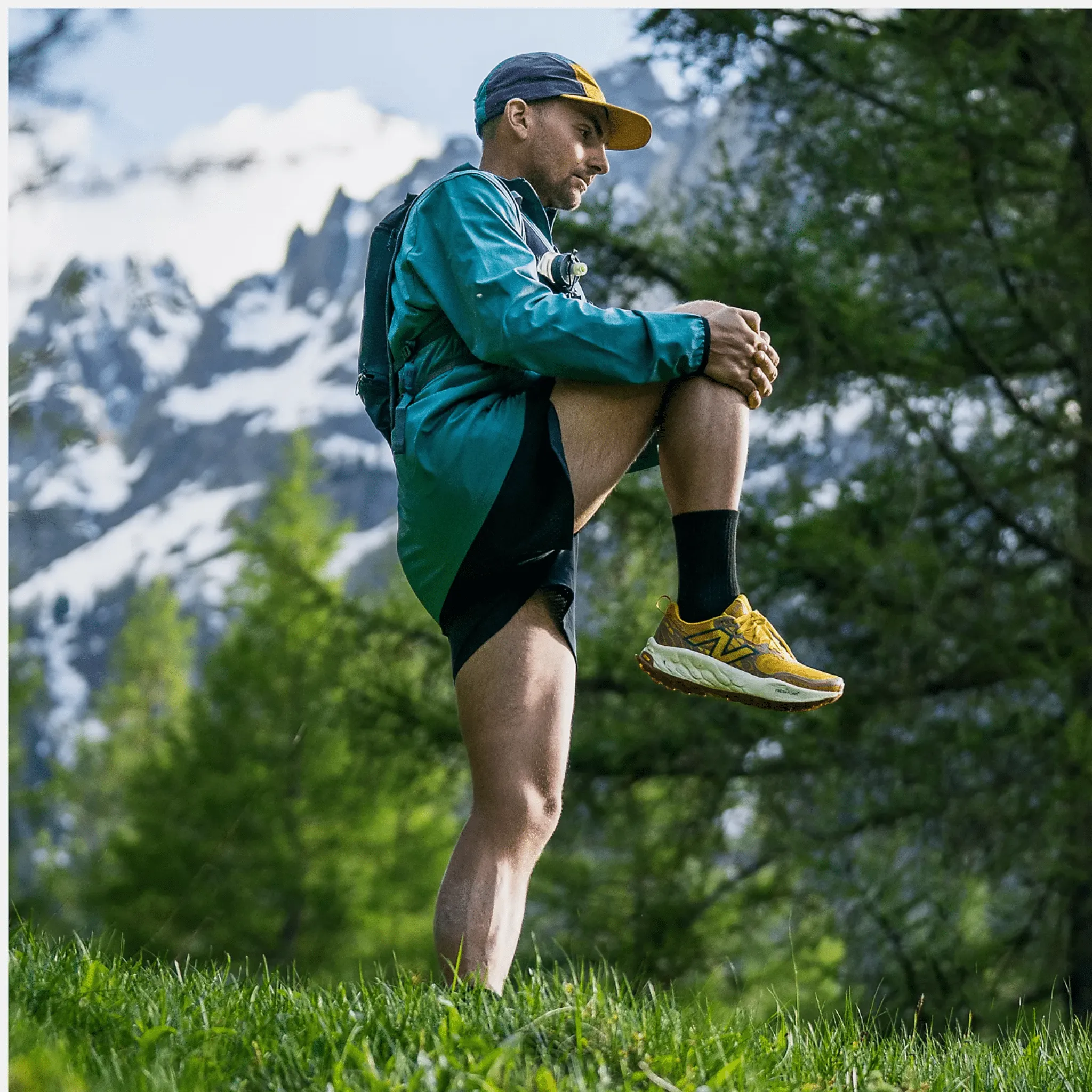 New Balance Men's Fresh Foam X Hierro v8 Trail Running Shoes - Butterscotch with Ginger Lemon and Deep Sea