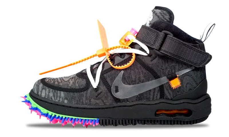 Nike Air Force 1 Mid x OFF-WHITE Black 2022 (DO6290-001) Men's Size 5-14