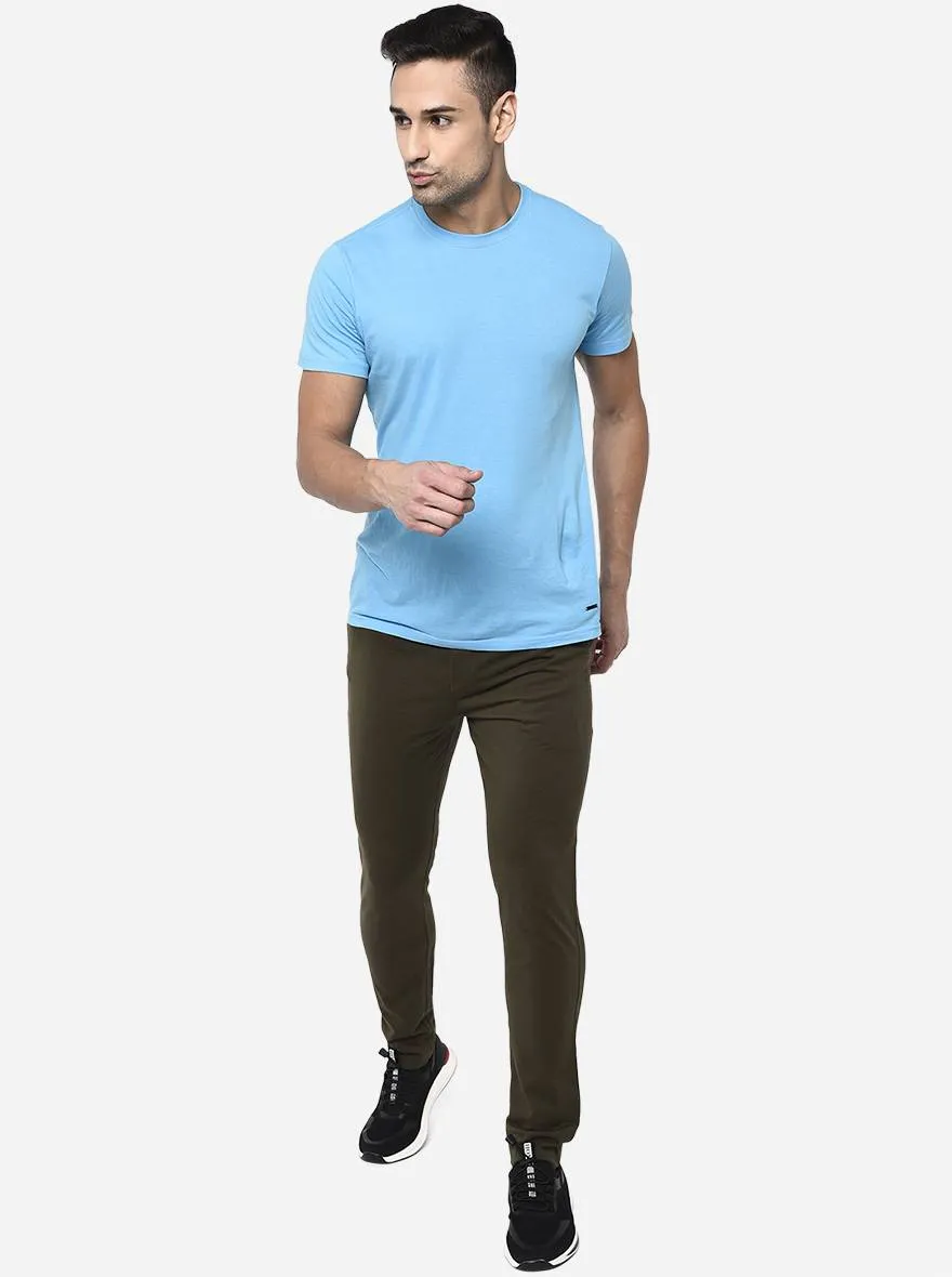 Olive Solid Regular Fit Track Pant | JadeBlue