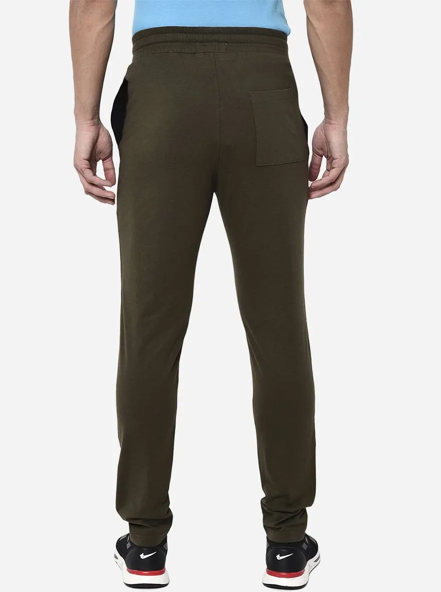 Olive Solid Regular Fit Track Pant | JadeBlue