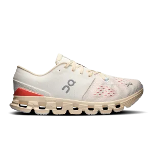 On Women's Cloud X 4 - Ivory/Salmon