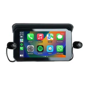 OTTOCAST WIRELESS CARPLAY & ANDROID AUTO 5" SCREEN   CAMERAS FOR MOTORCYCLES IPX7 - Used