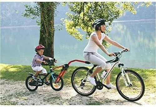 Peruzzo Trail Angel Kids Bicycle Tow Bar Tag Along For 10" - 24"  - Red