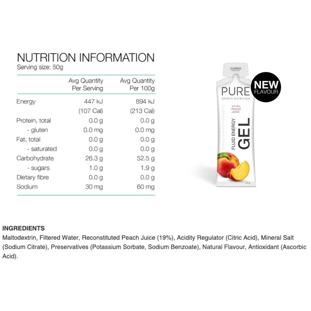 Pure Sports Nutrition - Pure Fluid Energy Gel 50g