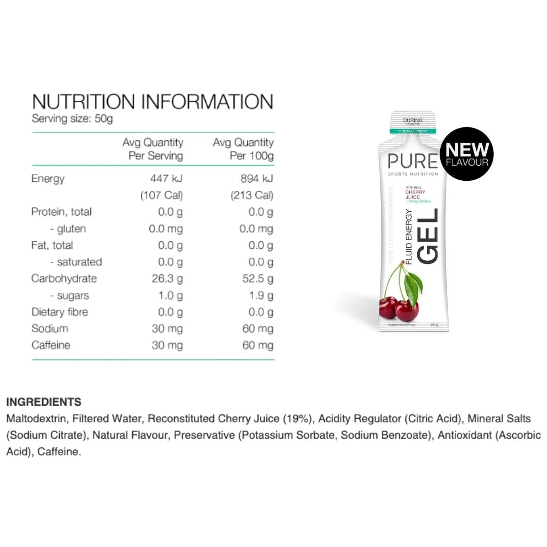 Pure Sports Nutrition - Pure Fluid Energy Gel 50g