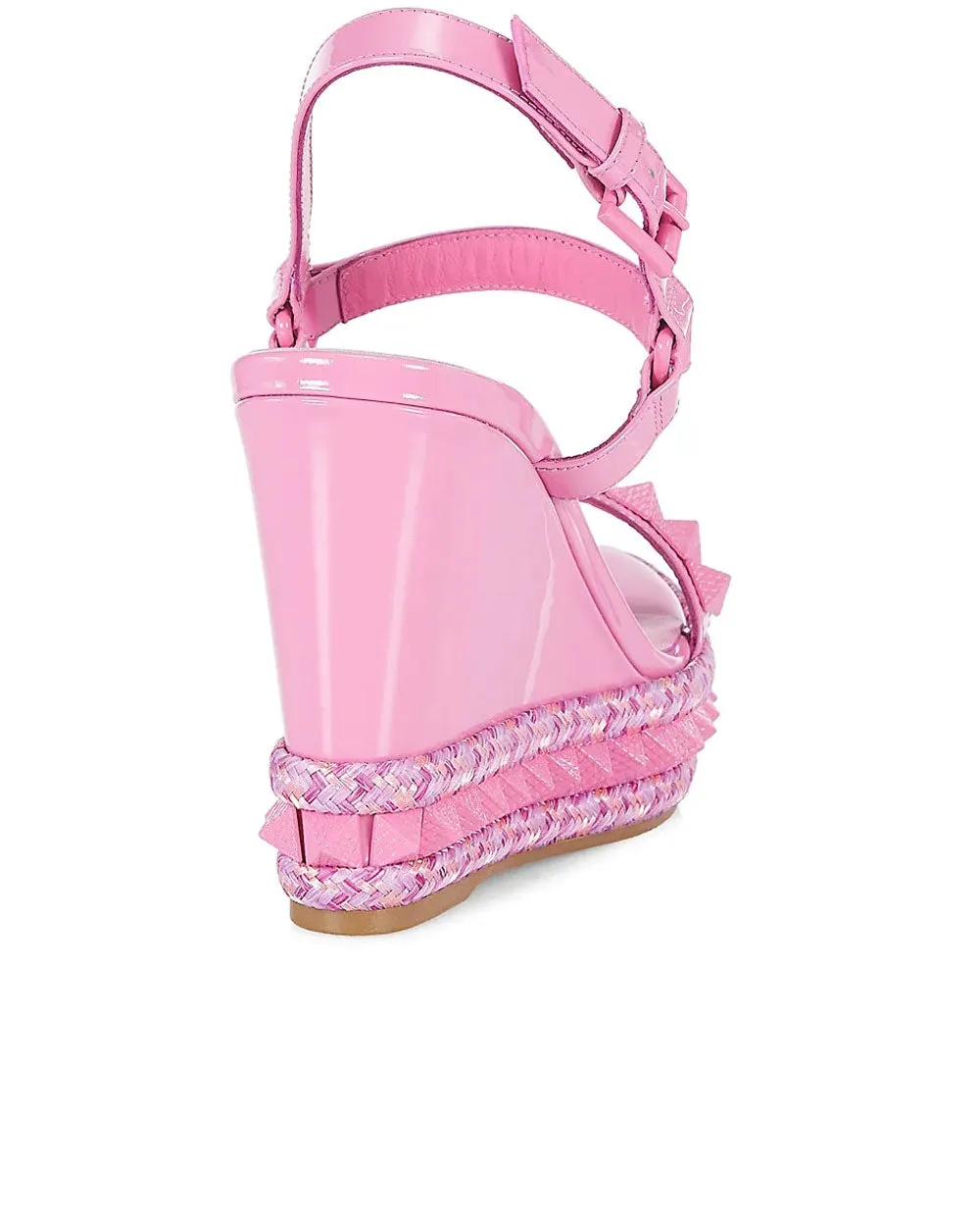 Pyraclou 110 Patent Leather Wedge Sandals in Gummy