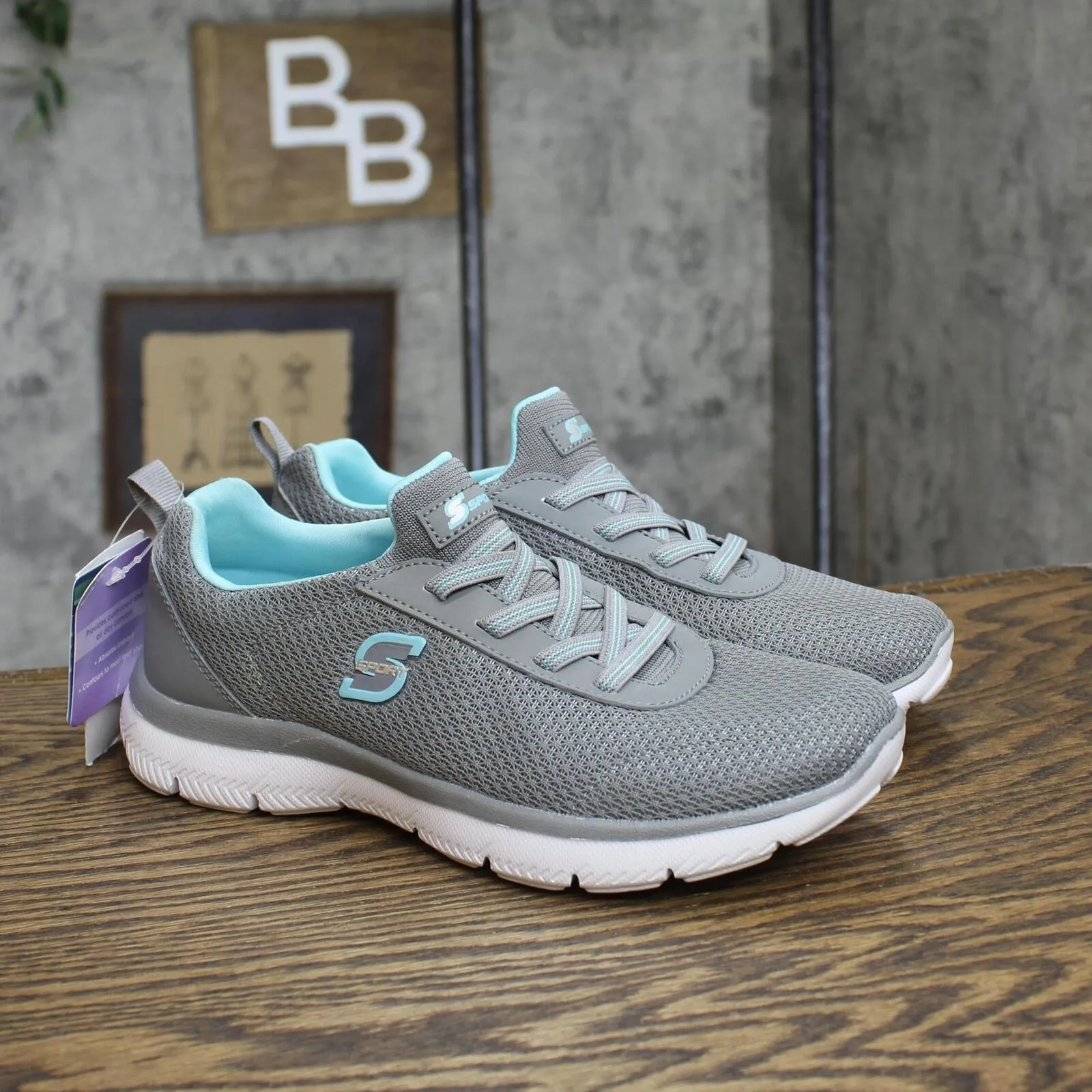 S Sport By Skechers Womens Pull On Low Top Yselle Sneakers 86518793 Gray 6.5M