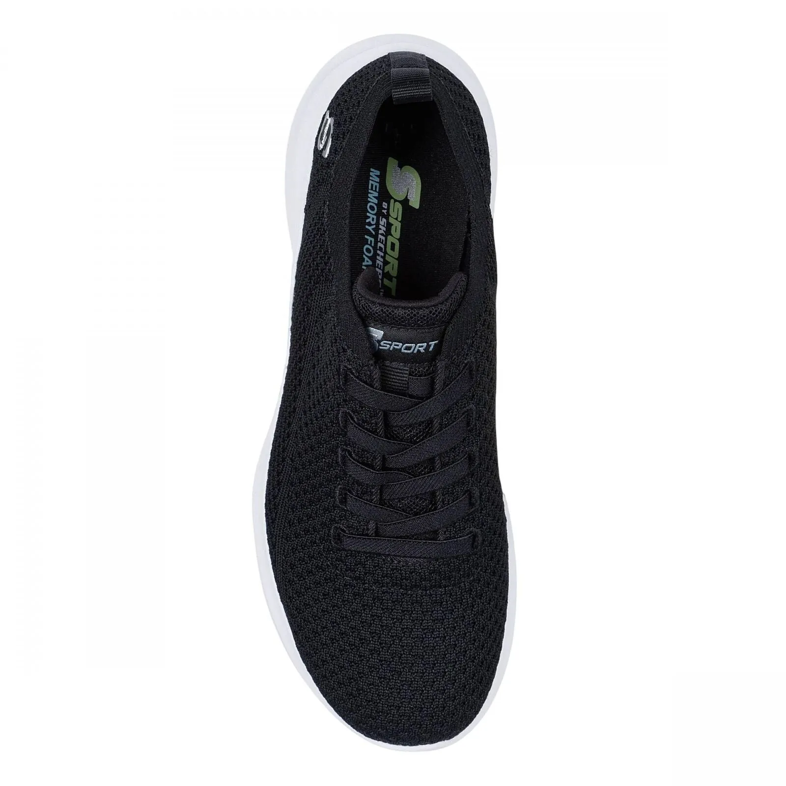 S Sport By Skechers Womens Resse 2.0 Elastic Gore Sneakers 89261300 Black 9.5M