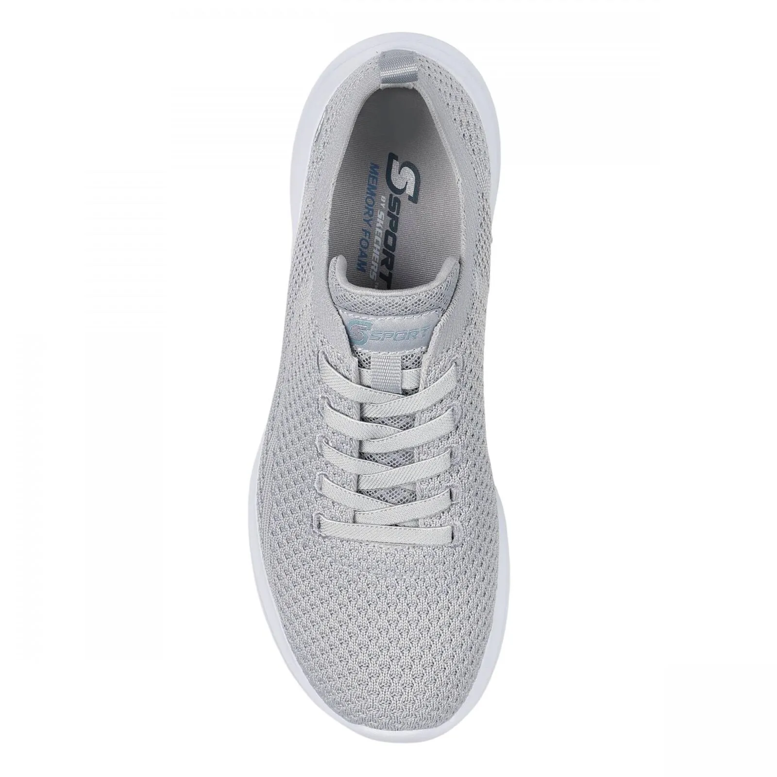 S Sport By Skechers Womens Resse 2.0 Elastic Gore Sneakers Light Gray 7M
