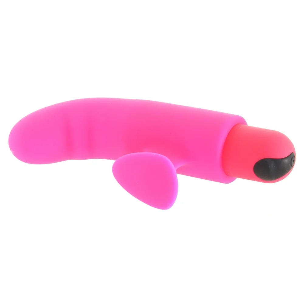 Sadie Silicone Finger Vibe in Neon Pink