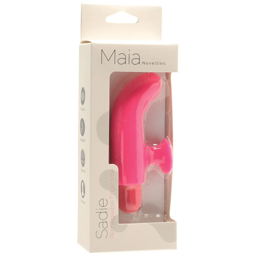 Sadie Silicone Finger Vibe in Neon Pink