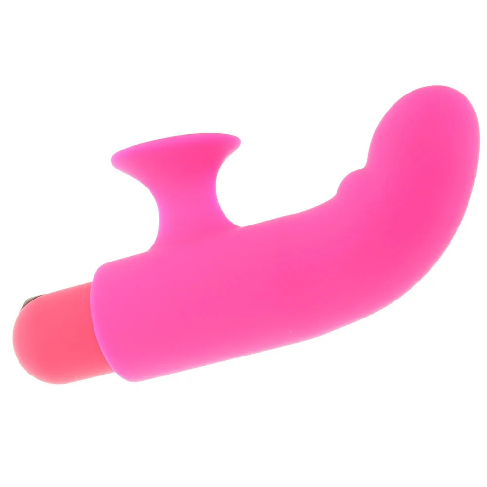 Sadie Silicone Finger Vibe in Neon Pink