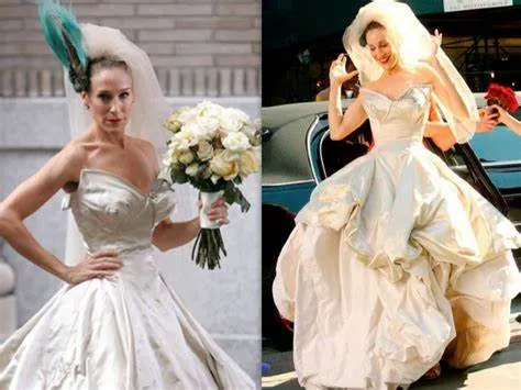 Sarah Jessica Parker as Carrie Bradshaw Wedding Dress Bridal Dress in Sex and the City