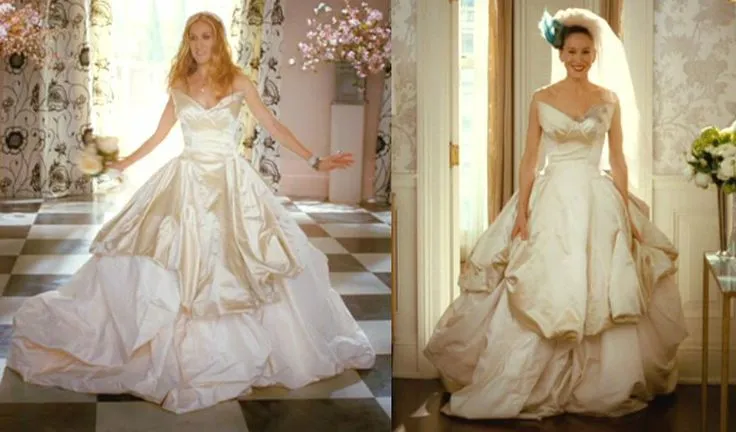 Sarah Jessica Parker as Carrie Bradshaw Wedding Dress Bridal Dress in Sex and the City