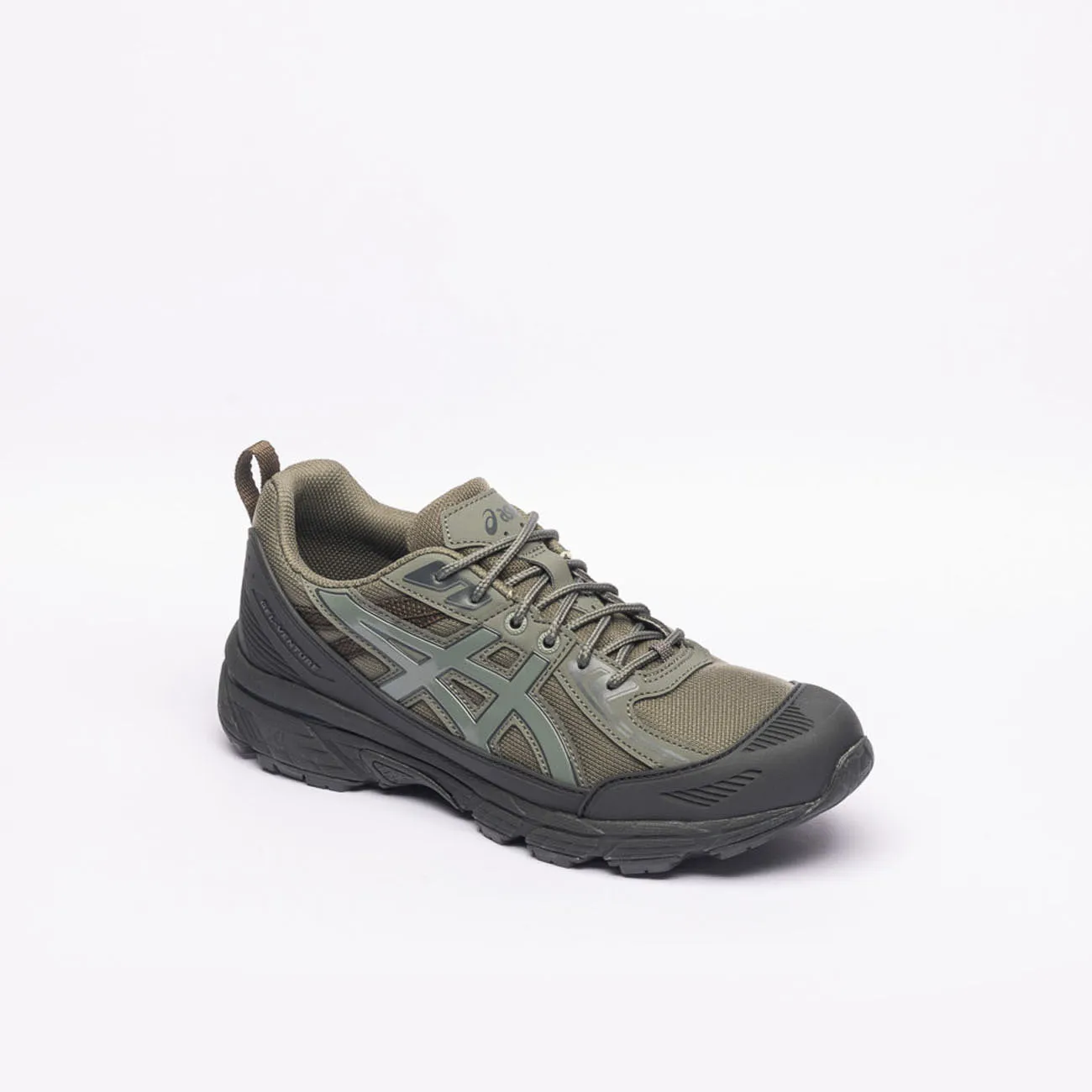 Sneaker trail running Asics Gel-Venture 6 Shield in tessuto verde e TPU nero