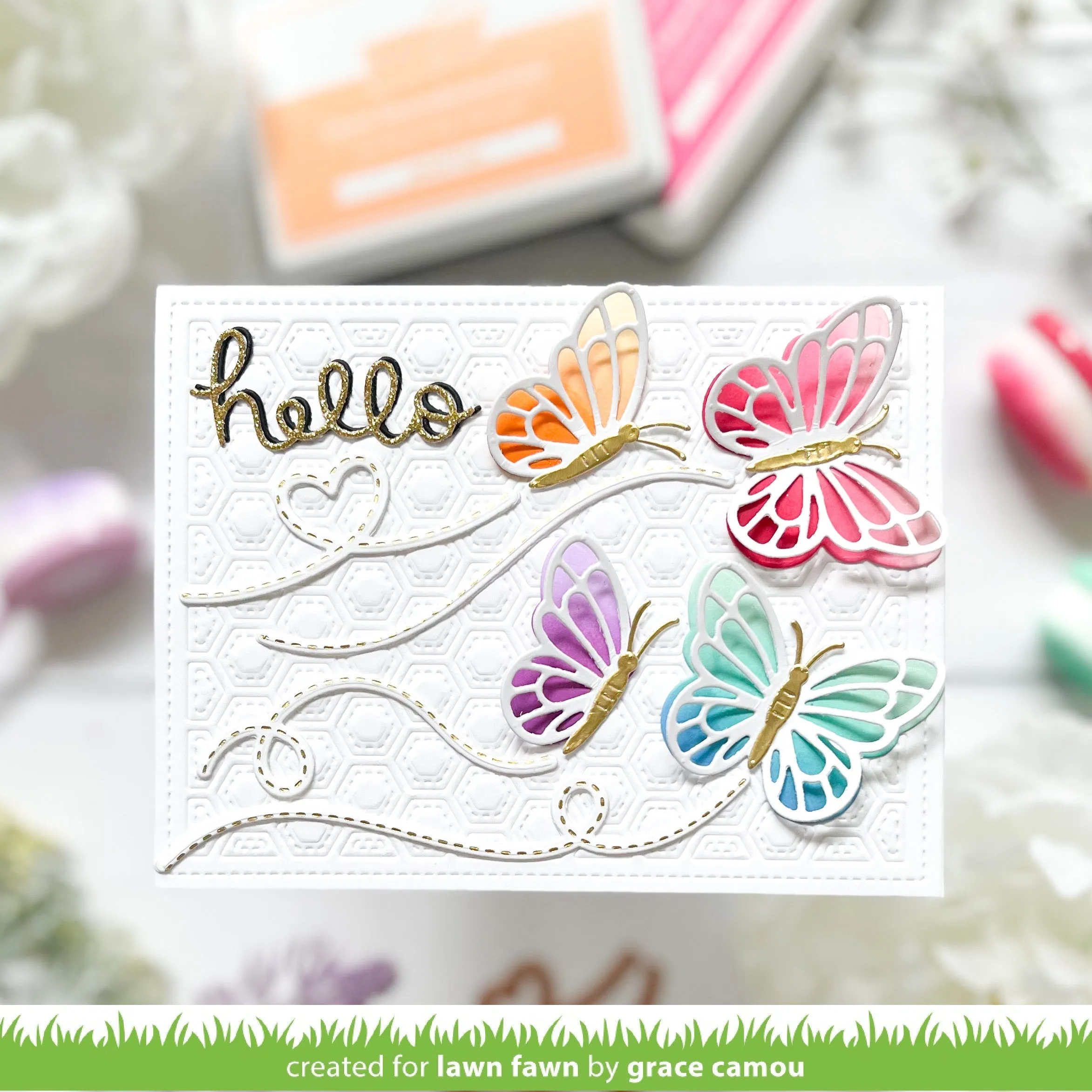 Stitched Trails Hot Foil Plates LF3143 Lawn Fawn