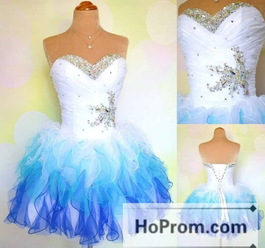 Sweetheart A-Line Tulle Short Prom Dresses Homecoming Dresses