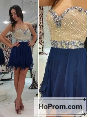 Sweetheart Beading Short Mini Prom Dresses Homecoming Dresses