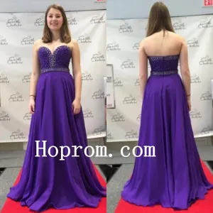 Sweetheart Prom Dresses,Purple Prom Dress,Evening Dress