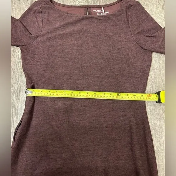 Toad&amp;Co M Intermosso Long Sleeve Athletic Dress Cross over back