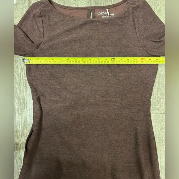 Toad&amp;Co M Intermosso Long Sleeve Athletic Dress Cross over back