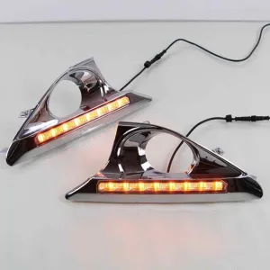Toyota Camry 2011-2014 Car LED DRL Daytime Running Light With Yellow Turn Signal Function Waterproof Hot Seller
