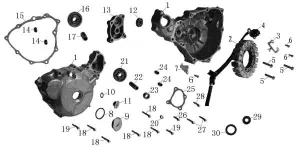 Trail 400 Left Crankcase Assembly