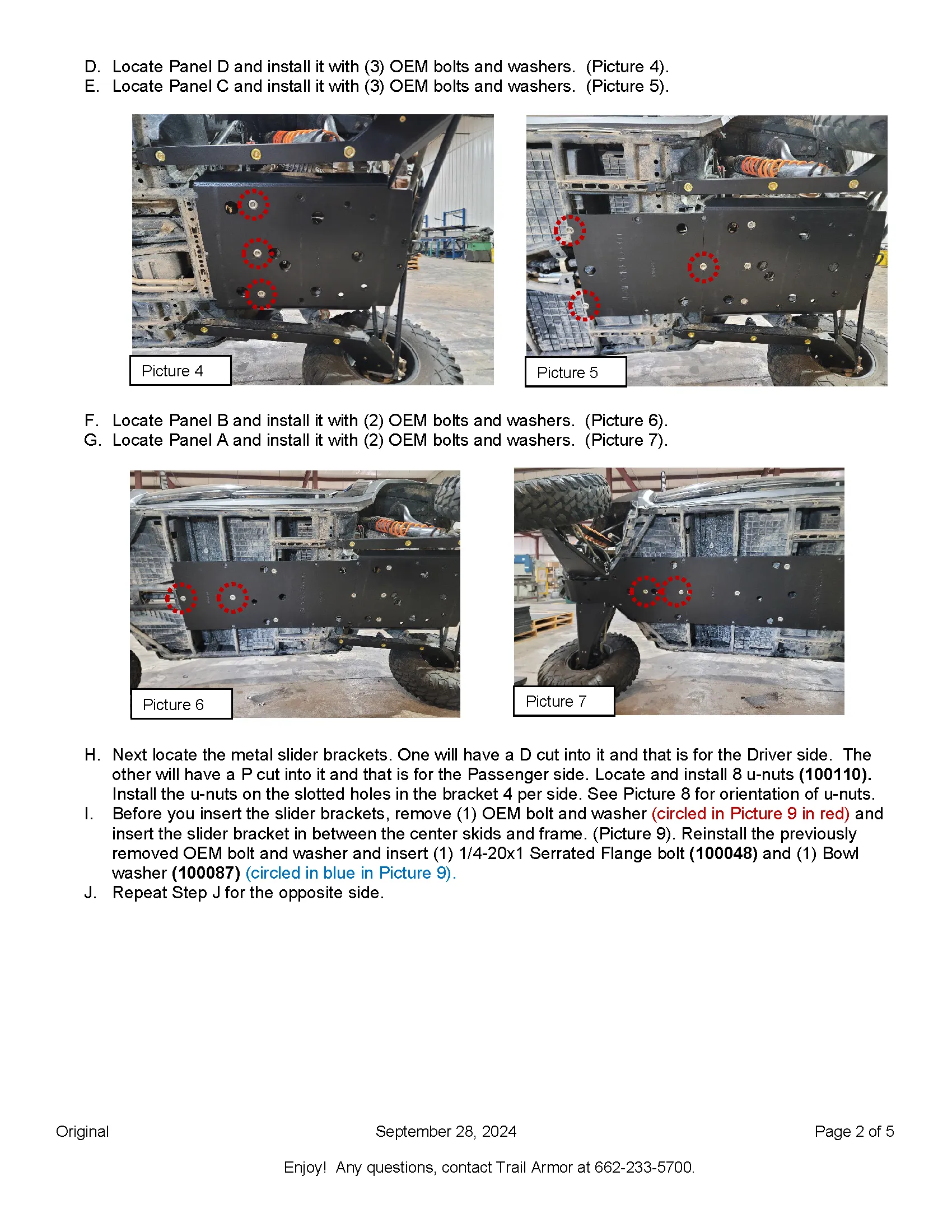 Trail Armor 2024 - 2025 RZR XP 4 1000 (Sport, Premium, Ultimate) Full Skids with Slider Nerfs