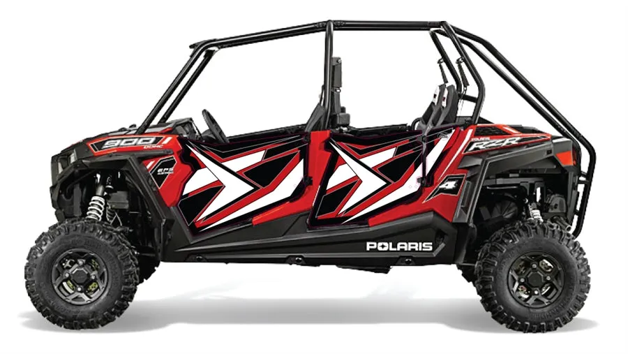 Trail Armor GenX Slide On Four Door Graphics Kit - 2015 RZR 4 900 EPS Havasu Red Pearl