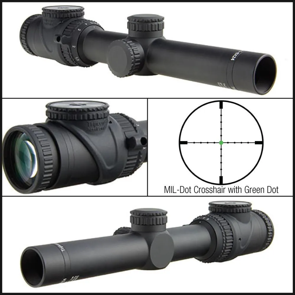 Trijicon AccuPoint 1-6x24 30mm Tube Riflescope MIL-DOT Crosshair with Green Dot