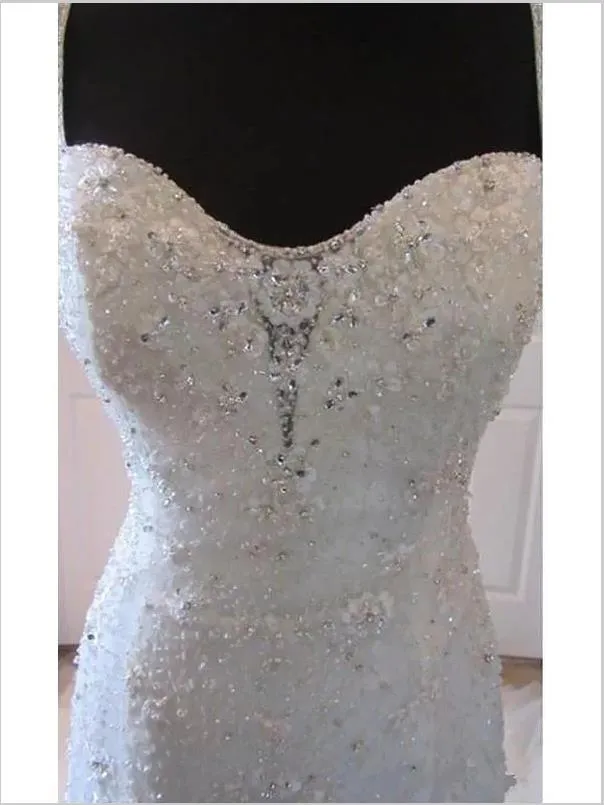 Trumpet Tulle Straps Wedding Dresses.Court Train Wedding Dresses